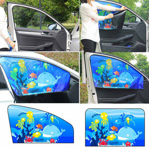 Magnetic Sunshade Cartoon Curtain