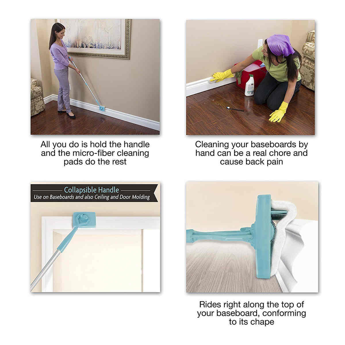 Adjustable Conforming Baseboard Cleaner