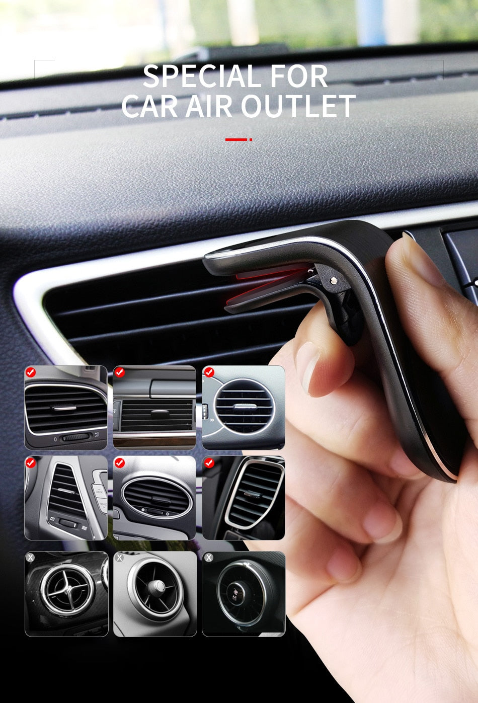 Minimalist Magnetic Car Phone Holder